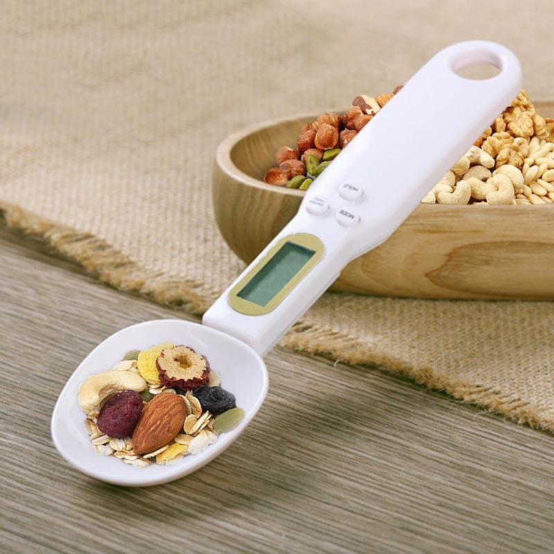 LCD Digital Measuring Spoon Scale – 500g Electronic Kitchen Food Weight Tool for Cooking & Baking