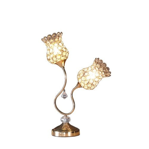 Table Lamp Rose Gold 2 Flower