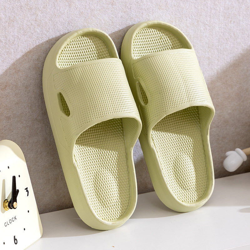 Cozy Solid Color Slippers – Non-Slip Thick Sole Indoor Shoes for Couples, Men & Women
