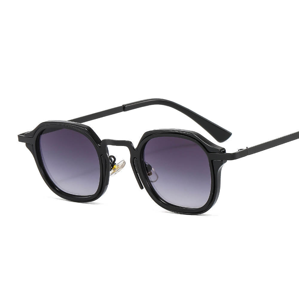 Punk Metal Frame Sunglasses – Retro Square PC Hybrid Shades for Men & Women