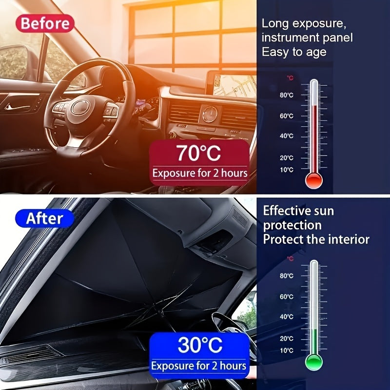 Sunshade For Front Window  Auto Interior Accessory, Sun Protection Curtain
