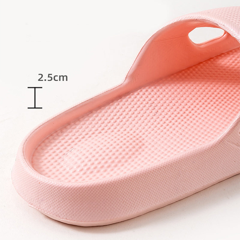Cozy Solid Color Slippers – Non-Slip Thick Sole Indoor Shoes for Couples, Men & Women