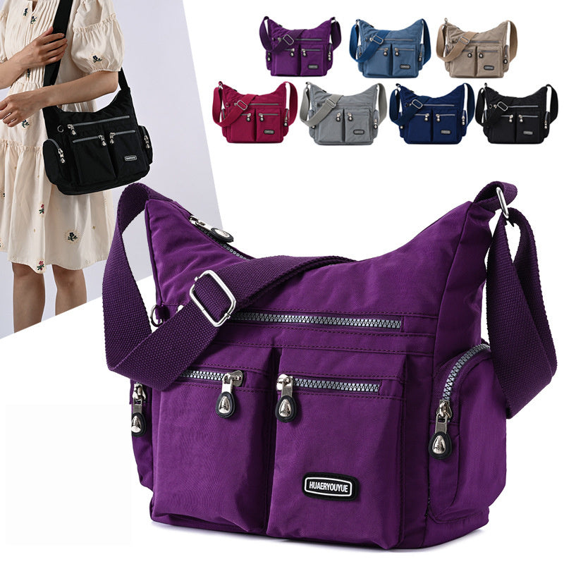 Women’s Waterproof Crossbody Shoulder Bag – Multi-Pocket Nylon Messenger Handbag