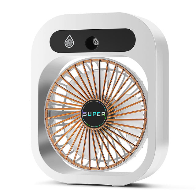 Portable Air Conditioning Desk Fan – USB Rechargeable Misting Cooler & Humidifier with 3 Speeds for Home or Office