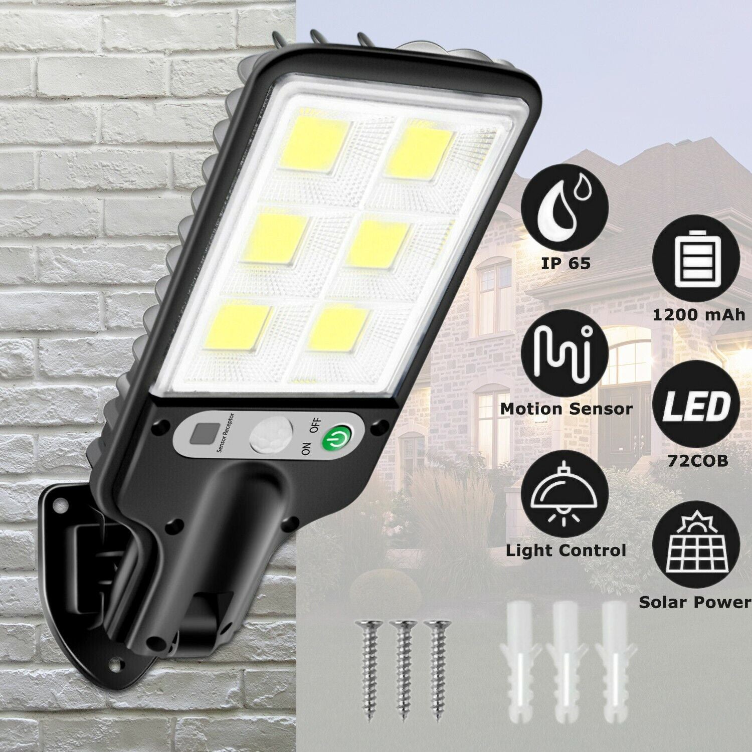 Outdoor Street Wall Lamp Solar Wall Lamp Lights LED Solar Motion Sensor Light