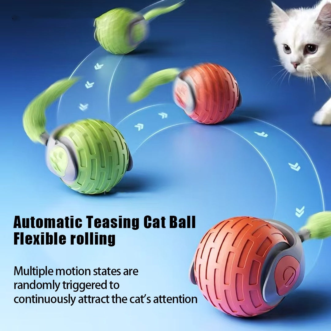 Smart Electric Cat Toy Ball – USB Rechargeable Interactive Rolling Toy for Cats & Pets
