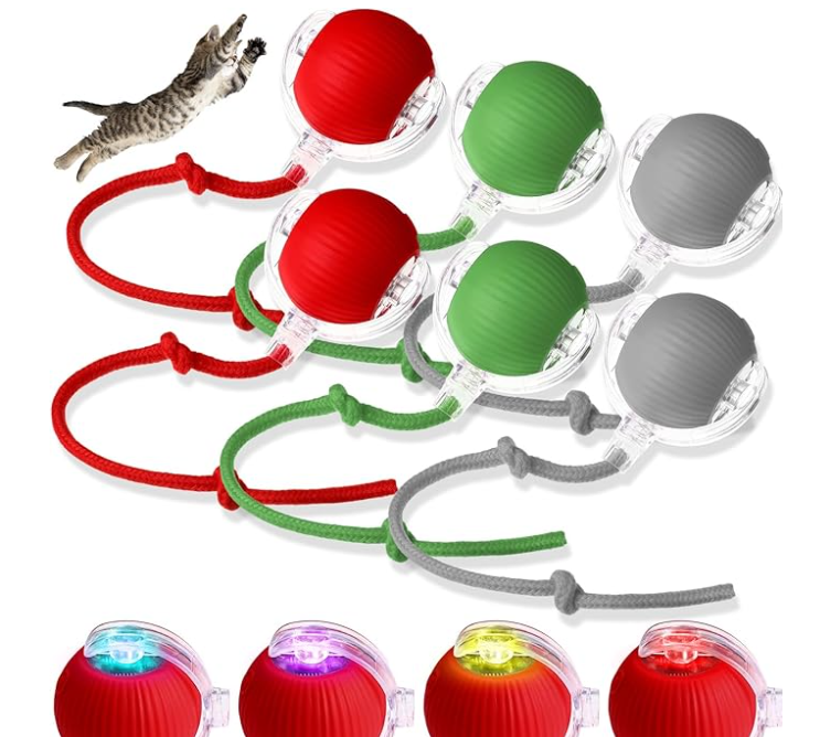 Interactive Cat Toy Ball – Smart Rolling Ball with Lights, Sounds & Modes