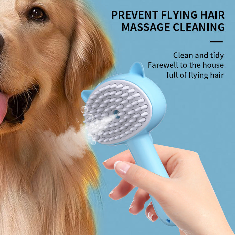 Pet Grooming Brush with Mist – Rechargeable Self-Cleaning Slicker for Cats & Dogs