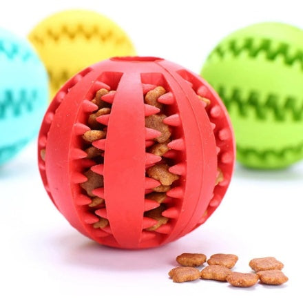Dog Treat Ball – Interactive Chew Toy, Food Dispenser & Teeth Cleaner