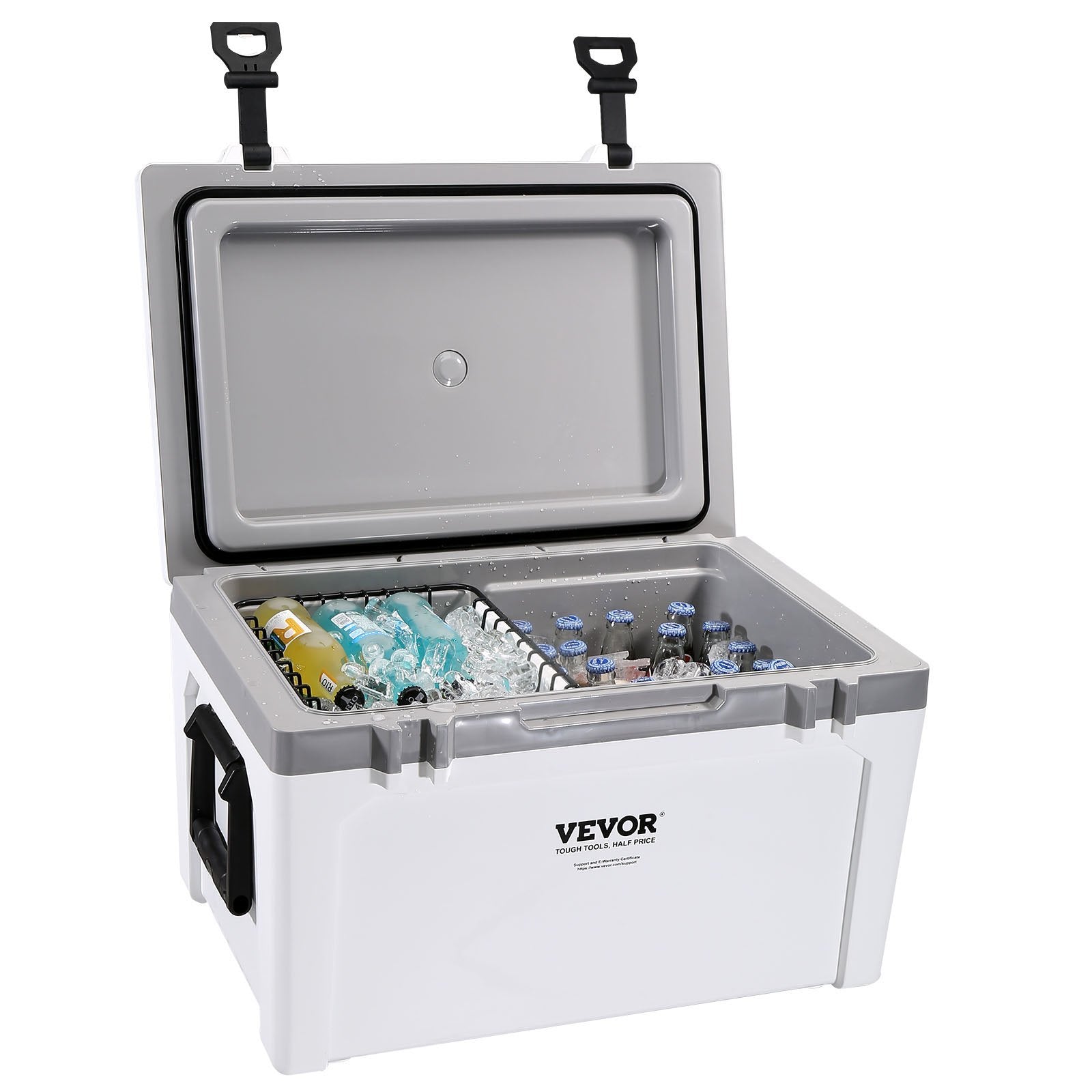 Insulated Portable Cooler – Hard Ice Chest with Handle, Holds 50 Cans, Keeps Ice Up to 6 Days