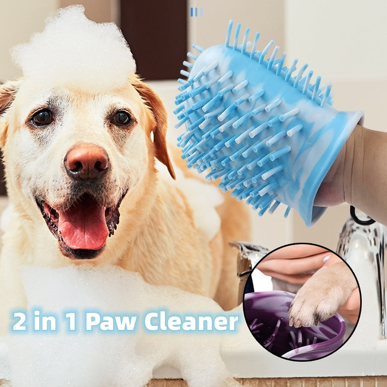 2 In 1 Dog Paw Cleaner Pet Dog Foot Cleaning Washer