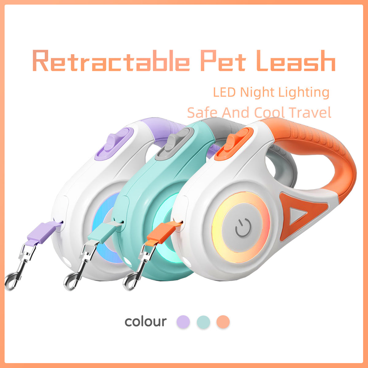 Retractable Dog Leash with Collar – Automatic Pet Lead