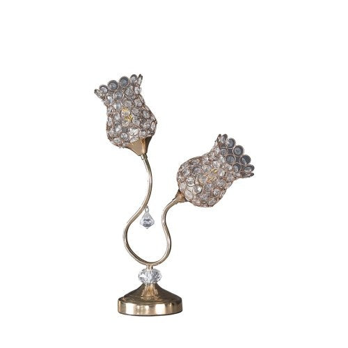 Table Lamp Rose Gold 2 Flower