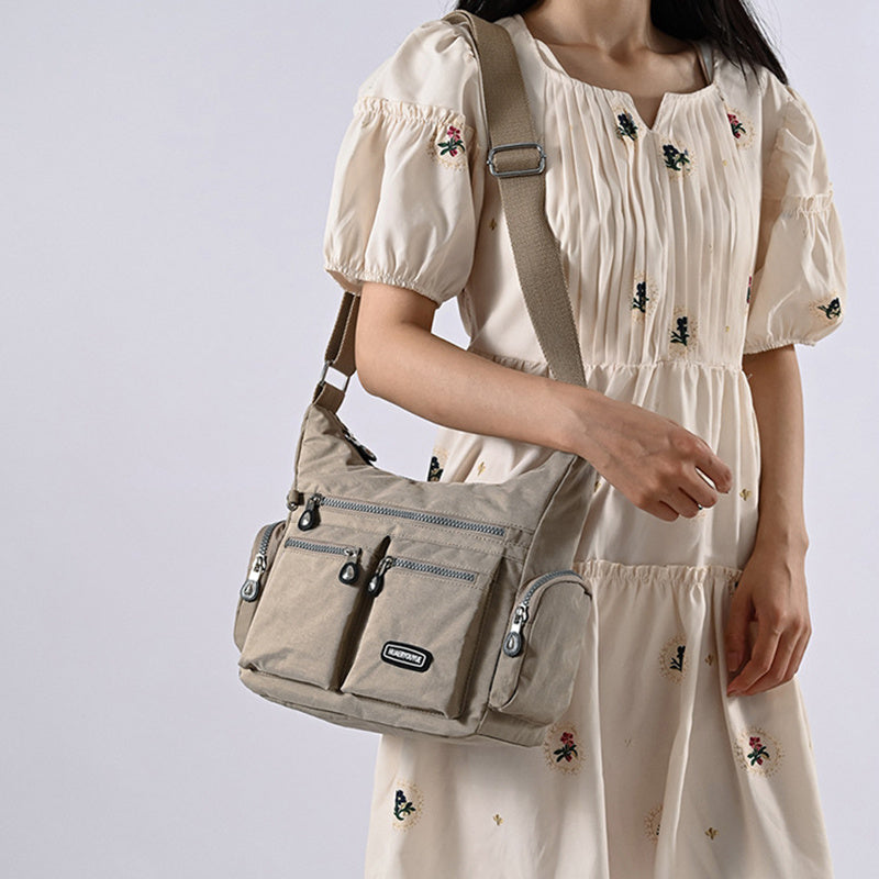 Women’s Waterproof Crossbody Shoulder Bag – Multi-Pocket Nylon Messenger Handbag