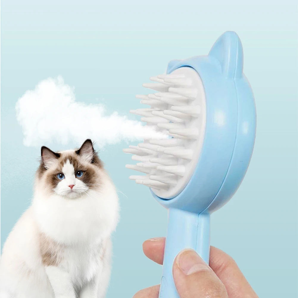 Pet Grooming Brush with Mist – Rechargeable Self-Cleaning Slicker for Cats & Dogs