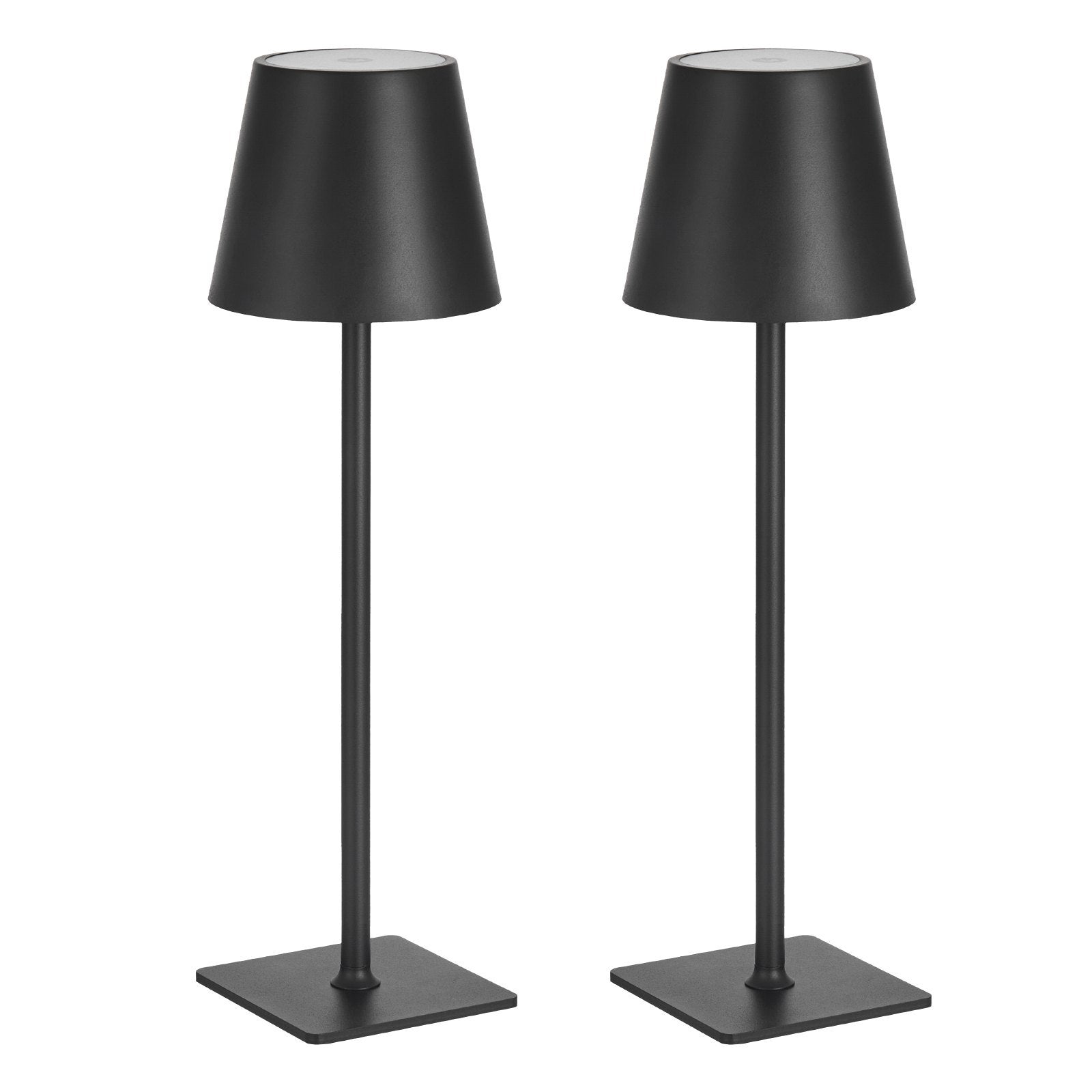 Cordless Table Lamp 2-Pack Desk Lamp Black