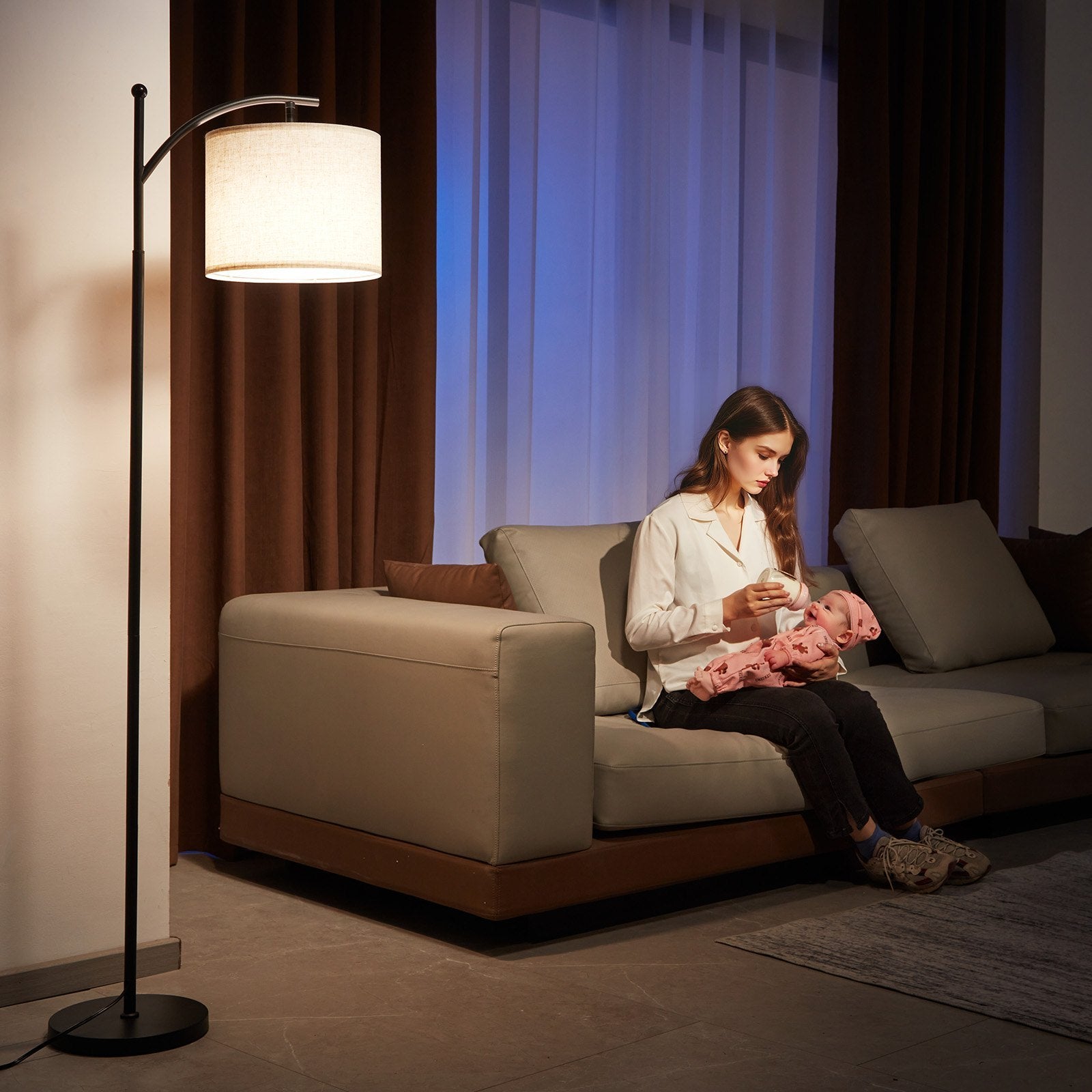 Floor Lamp Dimmable Color Temperature Living Room Lamp With Remote Control