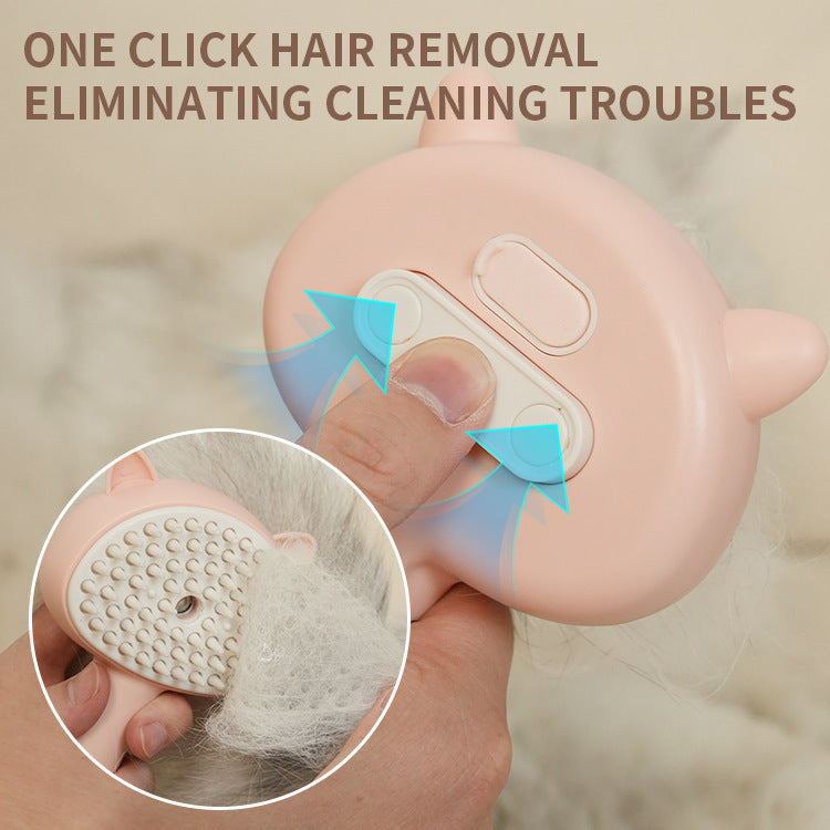 Pet Grooming Brush with Mist – Rechargeable Self-Cleaning Slicker for Cats & Dogs