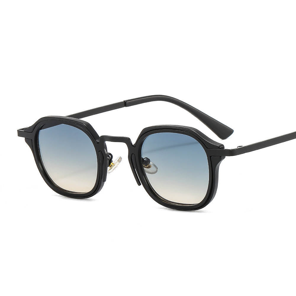 Punk Metal Frame Sunglasses – Retro Square PC Hybrid Shades for Men & Women